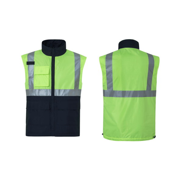 Navy/Yellow Reversible High Visibility Jacket For Men